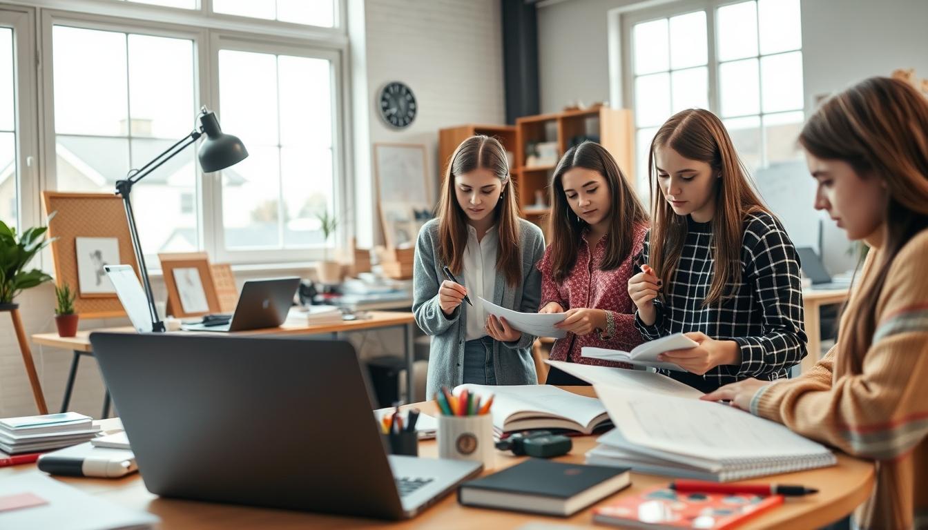 Organized exam preparation notes and academic planner